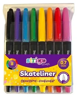 Produktbild von Skateliner-Feinstift, 0,7 mm, 8 Stück, STRIGO