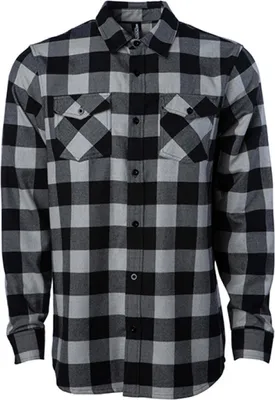 Produktbild von Independent EXP50F | Uni Flannel Shirt / Hemd - Farbe: Grey Heather/Black - Größe: M