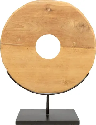 Image de Bazar Bizar Objet décoratif bois de teck et fer noir marron 48x15x60cm