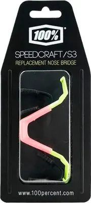 Image de 100% Speedcraft, modèle S3, pont nasal sportif SP21 (TAILLE TALL), couleur jaune néon délavé