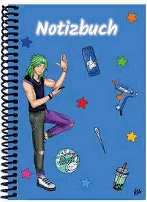 Produktbild von A 5 Notizbuch Manga Quinn, blau, kariert