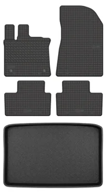 Produktbild von Gummimatten + Kofferraumwanne für Renault Captur II 2020- (Schrägheck, oberer Ladeboden) – Schwarz, passgenau – Wielganizator