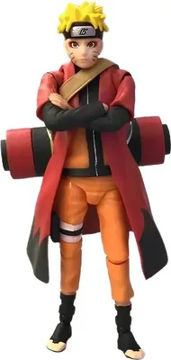 Produktbild von Naruto Uzumaki Figur mit 15 cm Schutz, Sammelfigur aus der Anime-Serie Naruto mit Basis und detaillierter Ausführung