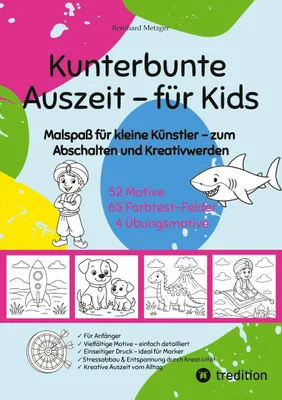 Produktbild von Kunterbunte Auszeit - Malbuch für Kids