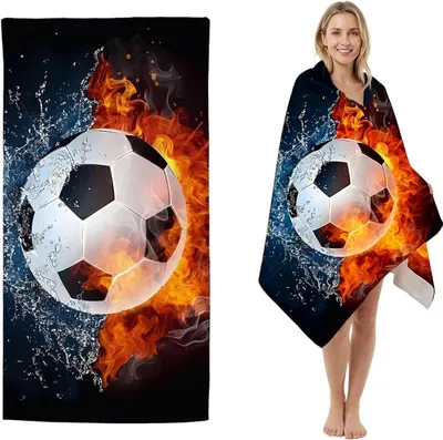 Obrázok produktu pre Plážová osuška, futbal, mikrovlákno, pre pláž a kúpanie
