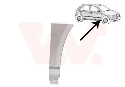 Produktbild von VAN WEZEL 7625156 Kotflügel Vorne Rechts Unten für SKODA Fabia I Combi (6Y5) FABIA (6Y2) FABIA Stufenheck (6Y3) Fabia I Praktik (6Y5)