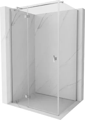 Image de Mexen Mist H T cabine de douche pivotante gauche 85 x 120 cm, transparent, chrome - 8A5T-085-120-01-00-L