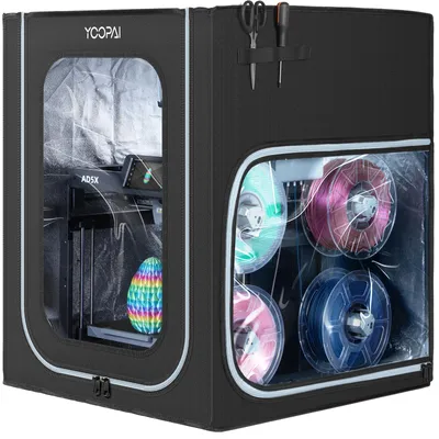 3D-Drucker-Gehäuse mit LED für AD5X, 550x600x700 mm, schwarz