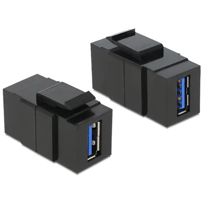Produktbild von DELOCK Keystone USB3.0 A Buchse schwarz