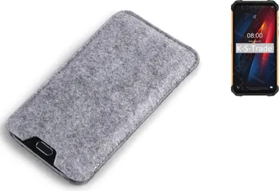 Produktbild von K-S-Trade Filz Handyhülle kompatibel mit Ulefone Armor 8 Pro Schutzhülle Filztasche Filz Tasche Case Sleeve Handy Hülle Filzhülle grau
