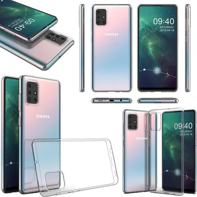 Immagine prodotto di Per Samsung Galaxy A51 Custodia in silicone TPU protettivo trasparente Borsa Sleeve Cover