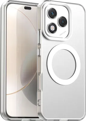Image de Etui magnétique pour Honor 400 Lite, étui antichoc fin, mat et translucide Blanc