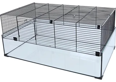 Productafbeelding van Interzoo Hamsterkooi Hamsterscape 78 zwart met glazen onderbak
