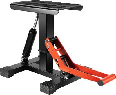 Immagine prodotto di Sollevatore per moto - Sollevatore a forbice idraulico - Portata 400 kg - Regolabile in altezza 25–40 cm - Per moto da cross/enduro, officina/garage - Rosso