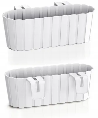 Produktbild von Prosperplast Blumenkasten für Geländer Weiß 38 cm
