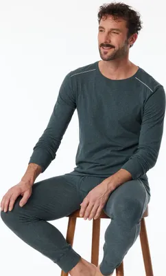 Produktbild von Schiesser Herren Shirt Langarm blau-mel. 5