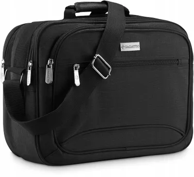 Obrázek produktu pro Zagatto Černá pánská elegantní taška přes rameno do práce i do školy A4 Black
