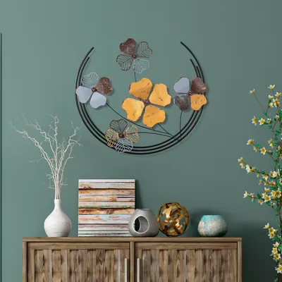 Immagine prodotto di Wallity, Haiyang 2, Accessorio decorativo da parete in metallo, 100 % METALLO, Multicolore, 70 x 62 x 4 cm