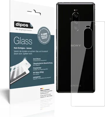 Obrázek produktu pro 2x ochranná fólie pro Sony Xperia 1 zadní kryt - anti-shock 9H fólie dipos Glass plastové sklo