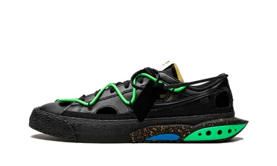 Immagine prodotto di Nike Blazer Low Off-White Nero Verde Elettrico – EU39 - US6,5