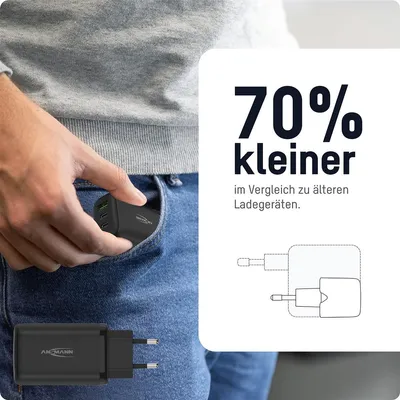 Obrázok produktu pre ANSMANN Ladegerät USB HC365PD 3.25A/65W/3 Port (1001-0128)