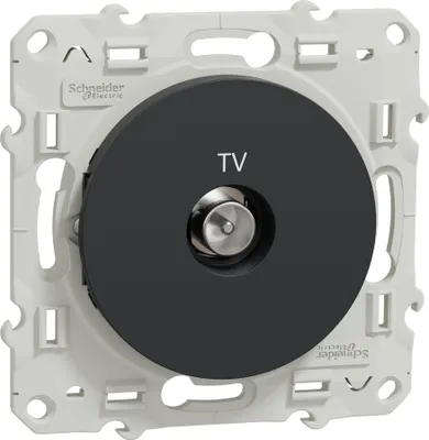 Obrázok produktu pre Odace - jednoduchá TV zásuvka - antracitová - skrutkové upevnenie - SCHNEIDER ELECTRIC - S540445
