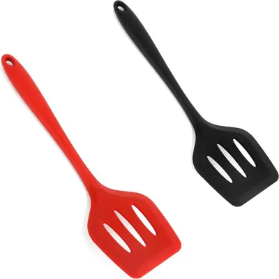 Produktbild von Antihaftbeschichteter Kochspatel aus Silikon, Multifunktions-Lochspatel, hitzebeständig bis 230 °C, weicher Silikongriff für Pfannkuchen, Kochen, Küche