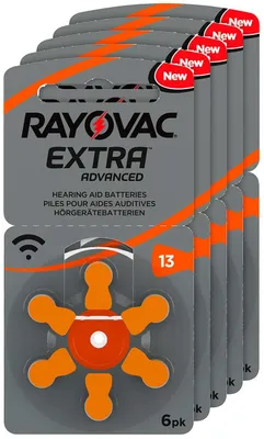 Produktbild von RAYOVAC Hörgeräte-Batterien 13 Extra Advanced 1,45V 310 mAh, 5X 6er Sparpack