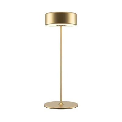 Immagine prodotto di Lampada da tavolo LED dimmerabile touch in alluminio Ø 12 cm altezza 34,5 cm in oro rotondo cambio colore 2200-4000 K 120 lm