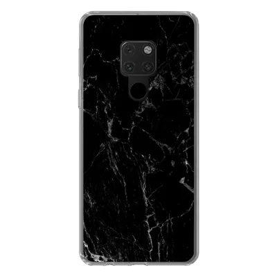 Produktbild von MuchoWow® Handyhülle Schutzhülle Hülle für Huawei P40 Lite Marmor - Schwarz - Naturstein Silikon Softcase Handy Hülle - Handy