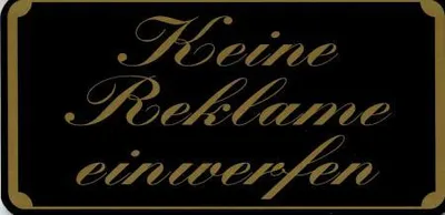 Produktbild von Schild - keine Reklame einwerfen - Gr. 15,5 x 7,5 cm - 308071