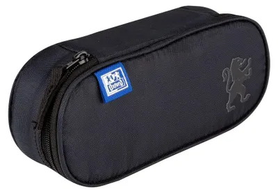 Image de Trousse à crayons rembourrée avec rabat intérieur Black Oxford