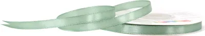 6mm breites, 25m langes, einseitig glänzendes altgrün Satinband auf Rolle. Perfekt für Bastelprojekte und Geschenkverpackungen