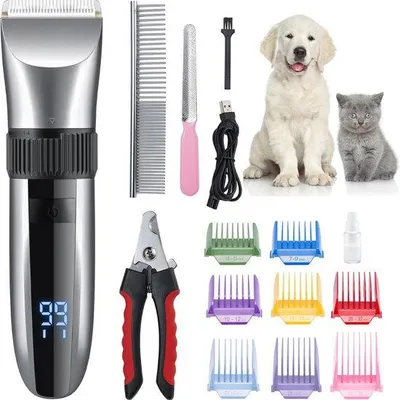 Image de Tondeuse pour chiens à poil épais - Tondeuse pour chiens - Toilettage pour chiens - Toilettage pour animaux - Kit de toilettage pour chiens