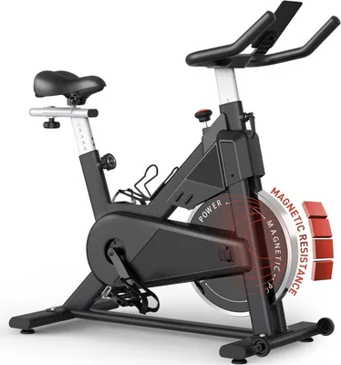 Zdjęcie produktu dla Rower treningowy - Trening w domu - Cichy rower stacjonarny z magnetycznym systemem oporu - Czarny