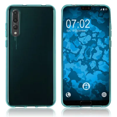 Produktbild von PhoneNatic Case kompatibel mit Huawei P20 Pro - türkis Silikon Hülle transparent Cover