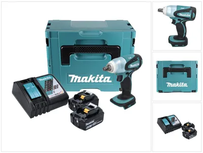 Produktbild von Makita DTW 251 RGJ Akku Schlagschrauber 18 V 230 Nm 1/2" + 2x Akku 6,0 Ah + Ladegerät + Makpac