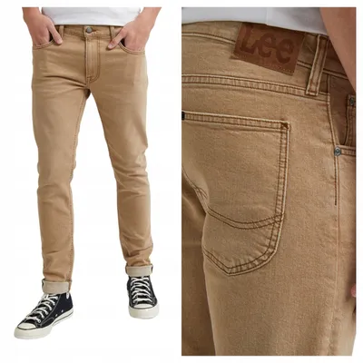 Zdjęcie produktu dla Lee | Spodnie jeansowe męskie model Luke, slim fit, kolor beżowy, rozmiar W31 L32
