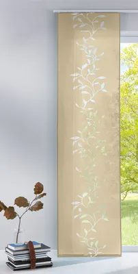 Produktbild von Moderner Flächenvorhang Schiebegardine aus hochwertigem Ausbrenner-Stoff mit Klettband, Sand Tendril, 1 Stück 245x60 (HxB), 856100