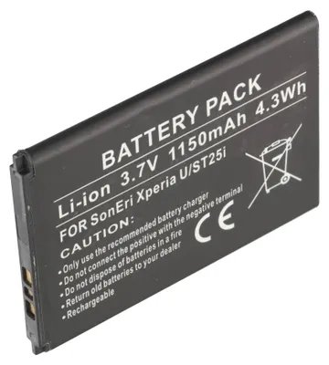 Image de AccuCell batterie compatible avec Sony Ericsson ST25i, Xperia U, BA600