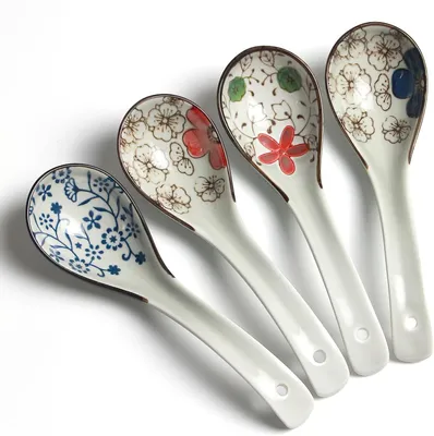 Produktbild von Ramenlöffel 16 cm, 4 Stück, Keramisch, Für Asiatische Küche