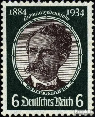 Produktbild von Briefmarken Deutsches Reich 1934 Mi 541x mit Falz Kolonialfeier/Deutsche Kolonialforscher