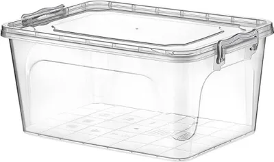 Produktbild von Aufbewahrungsbox Aufbewahrungsbehälter Transparentbox Kunststoffbox Klappbox Plastikbox mit Deckel 13L