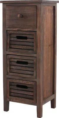 Immagine prodotto di Cassettiera T18, cassettiera, 4 cassetti, 74x30x25cm Shabby-Look Vintage ~ marrone