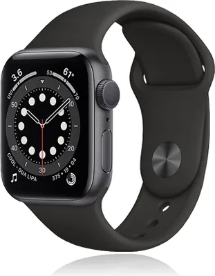 Produktbild von Apple Watch Series 6 40mm (A2291) Space Gray Alu Sportband Black GPS Neuwertig