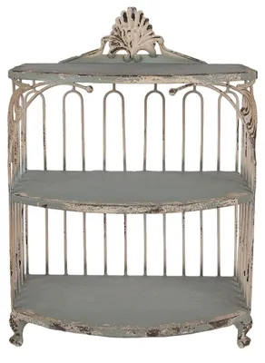 Image de Clayre & Eef Étagère murale 38x23x55 cm Vert Métal