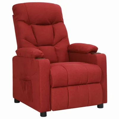 Image de Maison Exclusive - Fauteuil relax tissu bordeaux