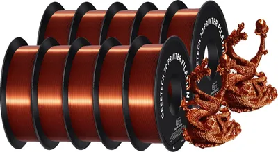 Produktbild von 3D-Filament, Seideneffekt, umweltfreundliches Material, Seidenkupfer