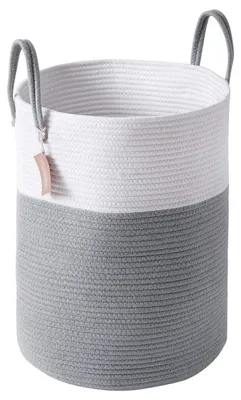 Image de Solidchoice - Panier à linge tressé pour le linge et les jouets, avec poignée