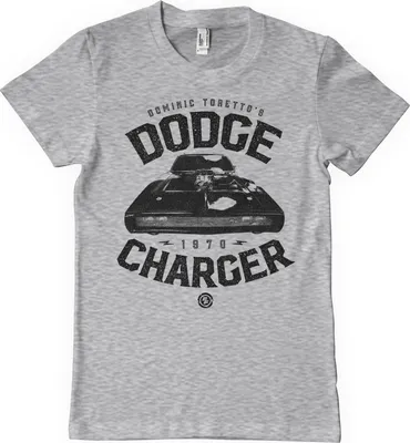 Produktbild von Toretto's Dodge Charger T-Shirt - Large - HeatherGrey